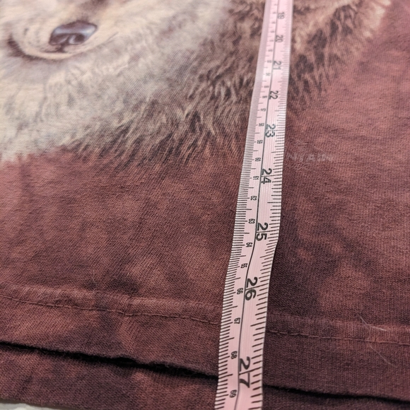 🤎 The Mountain Northern Wildlife Collage Brown Tie Dye T-Shirt, S - Picture 9 of 10